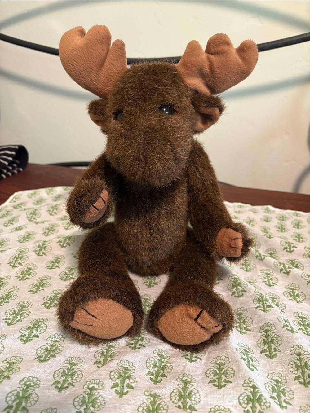 The Bearington Collection moose head, arms and legs are all moveable